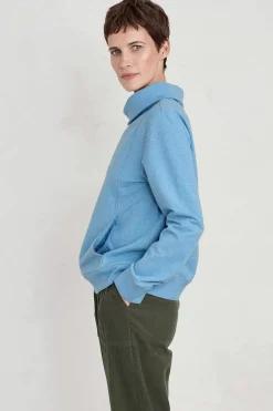 Tops<Seasalt Cornwall Moss Path Organic Cotton Sweatshirt Clear Sky