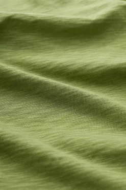 Tops<Seasalt Cornwall Owles Point Short Sleeve V-Neck Jersey Shirt Dill