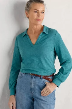 Tops<Seasalt Cornwall Owles Point V-Neck Jersey Shirt Wreckage