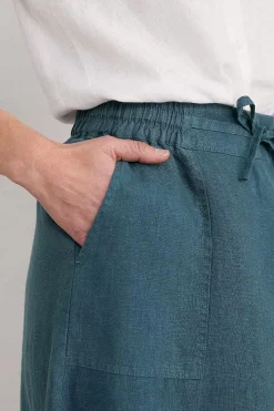 Skirts<Seasalt Cornwall Pepper Moth Linen Skirt Pool
