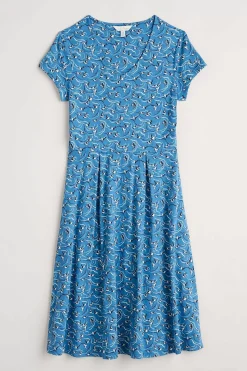 Dresses<Seasalt Cornwall Pier View Jersey Dress River Birds Sailboats