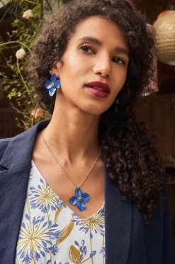 Jewellery<Seasalt Cornwall Pollinator Flower Pendant Lunaria Blue Jay