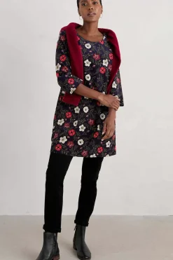Tunics<Seasalt Cornwall Port Gaverne Needlecord Tunic Floral Cascade Maritime