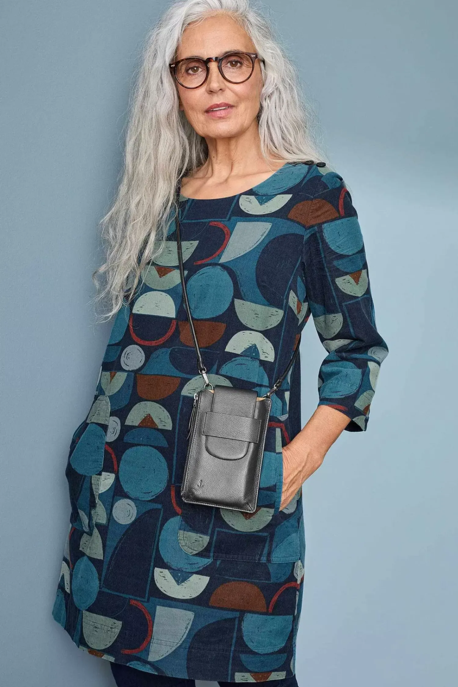 Tunics<Seasalt Cornwall Port Gaverne Needlecord Tunic Floral Cascade Maritime