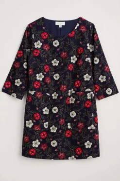 Tunics<Seasalt Cornwall Port Gaverne Needlecord Tunic Floral Cascade Maritime