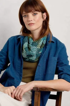 Scarves & Shawls<Seasalt Cornwall Pretty Circle Scarf Wetland Check Wreckage