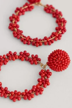 Jewellery<Seasalt Cornwall Redpoll Beaded Circle Earrings Crab Shell