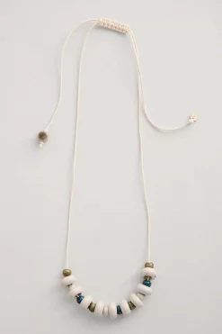 Jewellery<Seasalt Cornwall Rushes Beaded Necklace Gooseberry Chalk