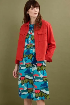 Dresses<Seasalt Cornwall Sea Call A-Line Dress Painted Marsh Maritime