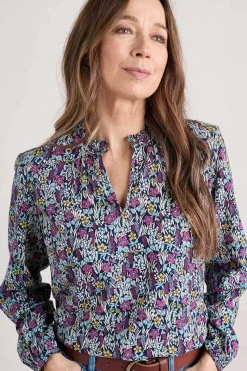 Tops<Seasalt Cornwall Sea Flow Printed Top Floral Moor Maritime