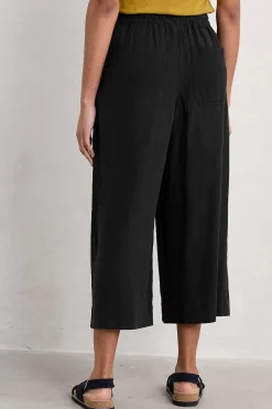 Trousers & Shorts<Seasalt Cornwall Sea Heart Linen Blend Culottes Onyx
