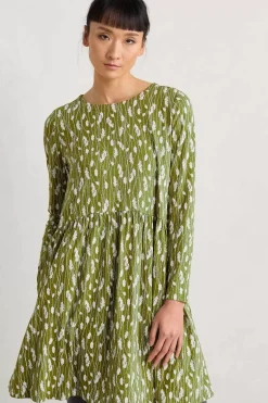 Dresses<Seasalt Cornwall Sea Mirror Jersey Dress Dried Grass Dark Citron