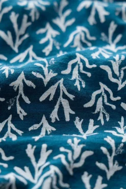 Dresses<Seasalt Cornwall Sea Mirror Jersey Dress With Short Sleeves Kelp Stamp Ocean Drift