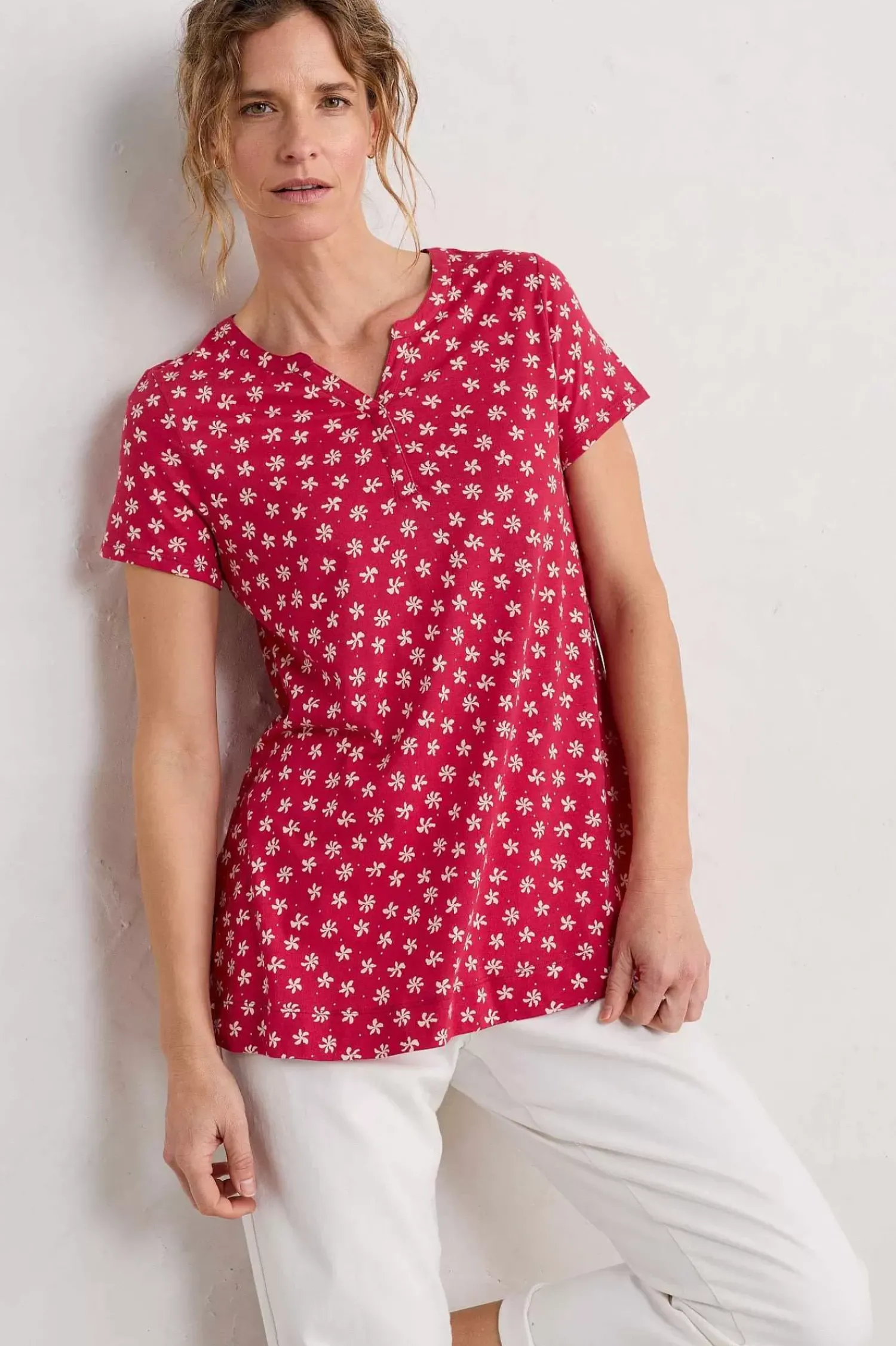 Tops<Seasalt Cornwall Short-Sleeved Risso Top Seadance Ditsy Rudder