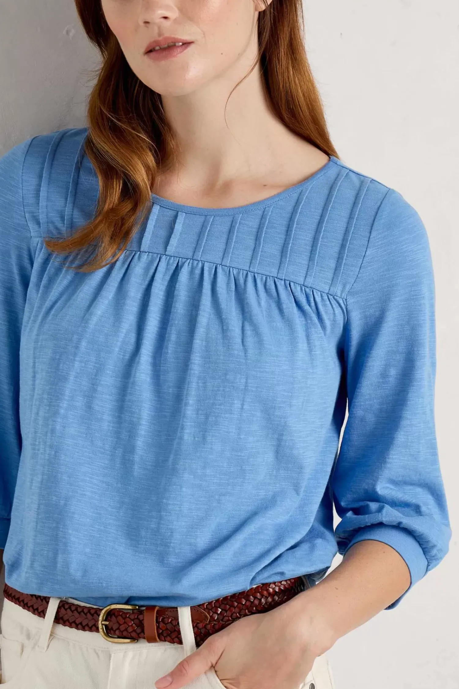 Tops<Seasalt Cornwall Stenalees Gathered Top Clear Sky