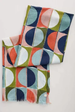 Scarves & Shawls<Seasalt Cornwall Summer Scarf Half Moons Chalk