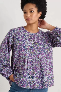 Tops<Seasalt Cornwall Thornapple Organic Cotton Shirt (Gots) Heather Fields Verbena