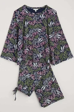 Nightwear<Seasalt Cornwall Tree Shadow Jersey Pyjamas Riverbed Floral Maritime