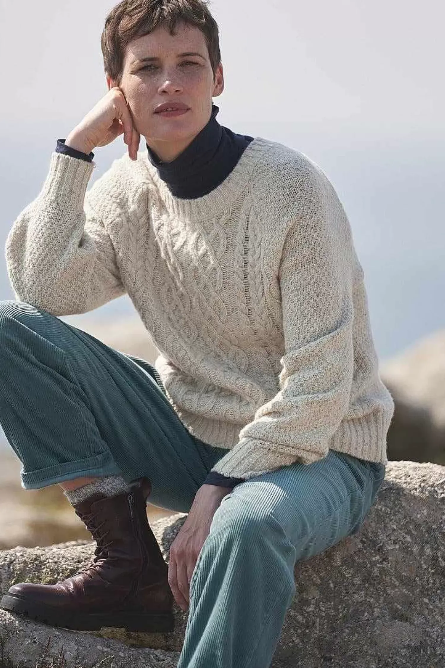 Knitwear<Seasalt Cornwall Tressa Cable Knit Jumper Aran