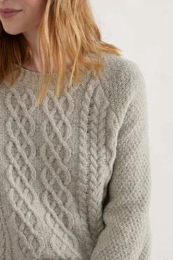 Knitwear<Seasalt Cornwall Tressa Cable Knit Jumper Aran