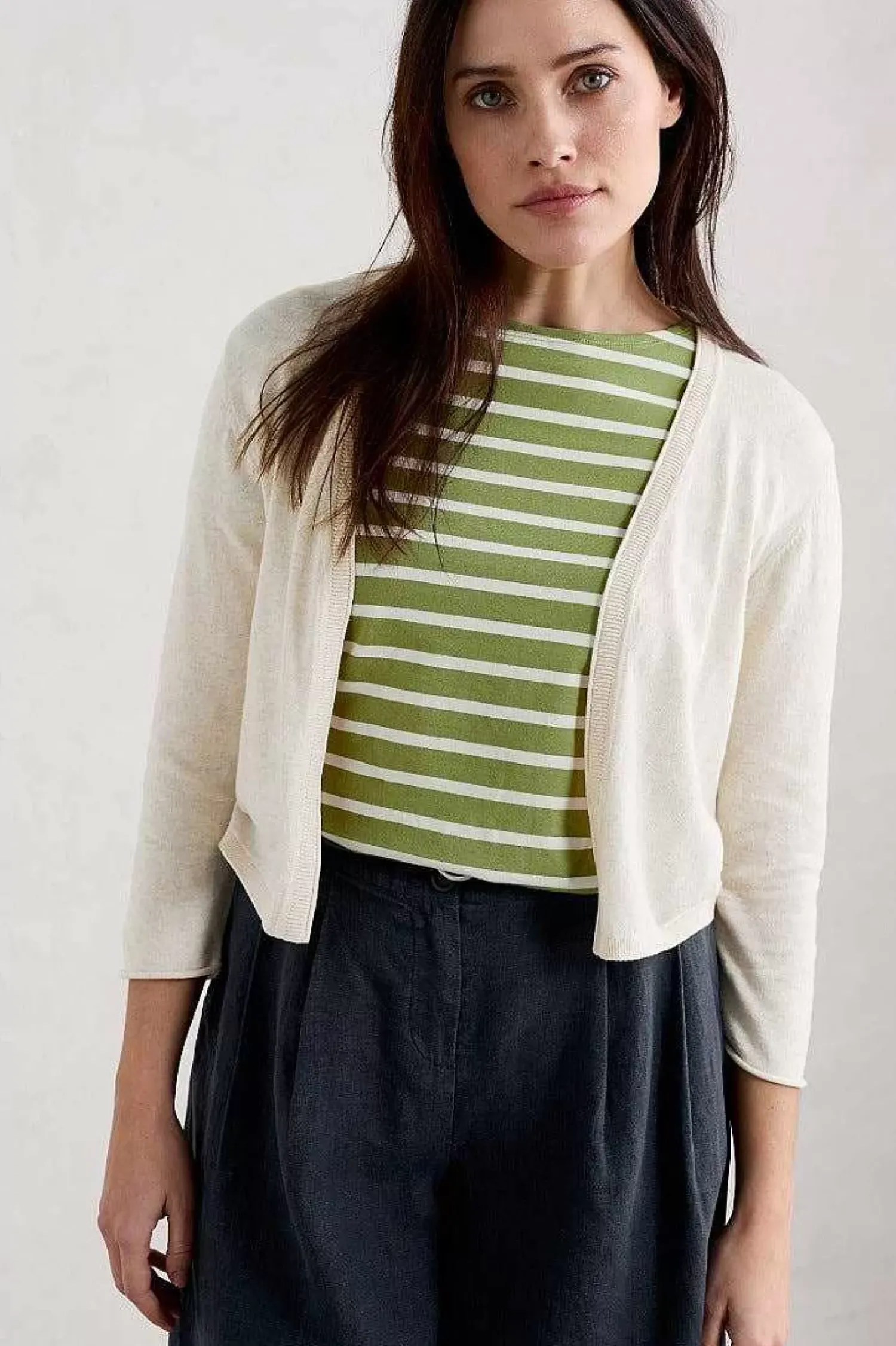 Knitwear<Seasalt Cornwall Vanessa Cotton Cardigan (Gots) Chalk