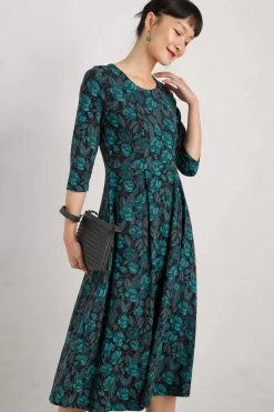 Dresses<Seasalt Cornwall Veronica Midi Dress (Gots) Tapestry Bloom Loch