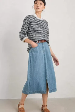 Knitwear<Seasalt Cornwall Wall Penny Jumper Maze Marine Aran