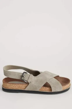Sandals<Seasalt Cornwall Wilder Shores Crossover Leather Sandals Fawn