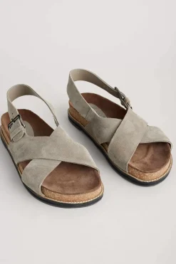 Sandals<Seasalt Cornwall Wilder Shores Crossover Leather Sandals Fawn