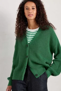 Knitwear<Seasalt Cornwall Winding Creek Organic Cotton Knit Cardigan Island