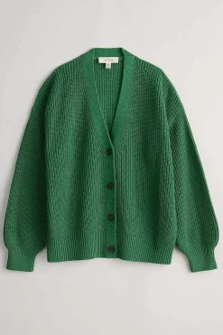 Knitwear<Seasalt Cornwall Winding Creek Organic Cotton Knit Cardigan Island