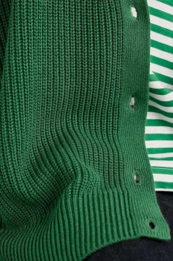 Knitwear<Seasalt Cornwall Winding Creek Organic Cotton Knit Cardigan Island