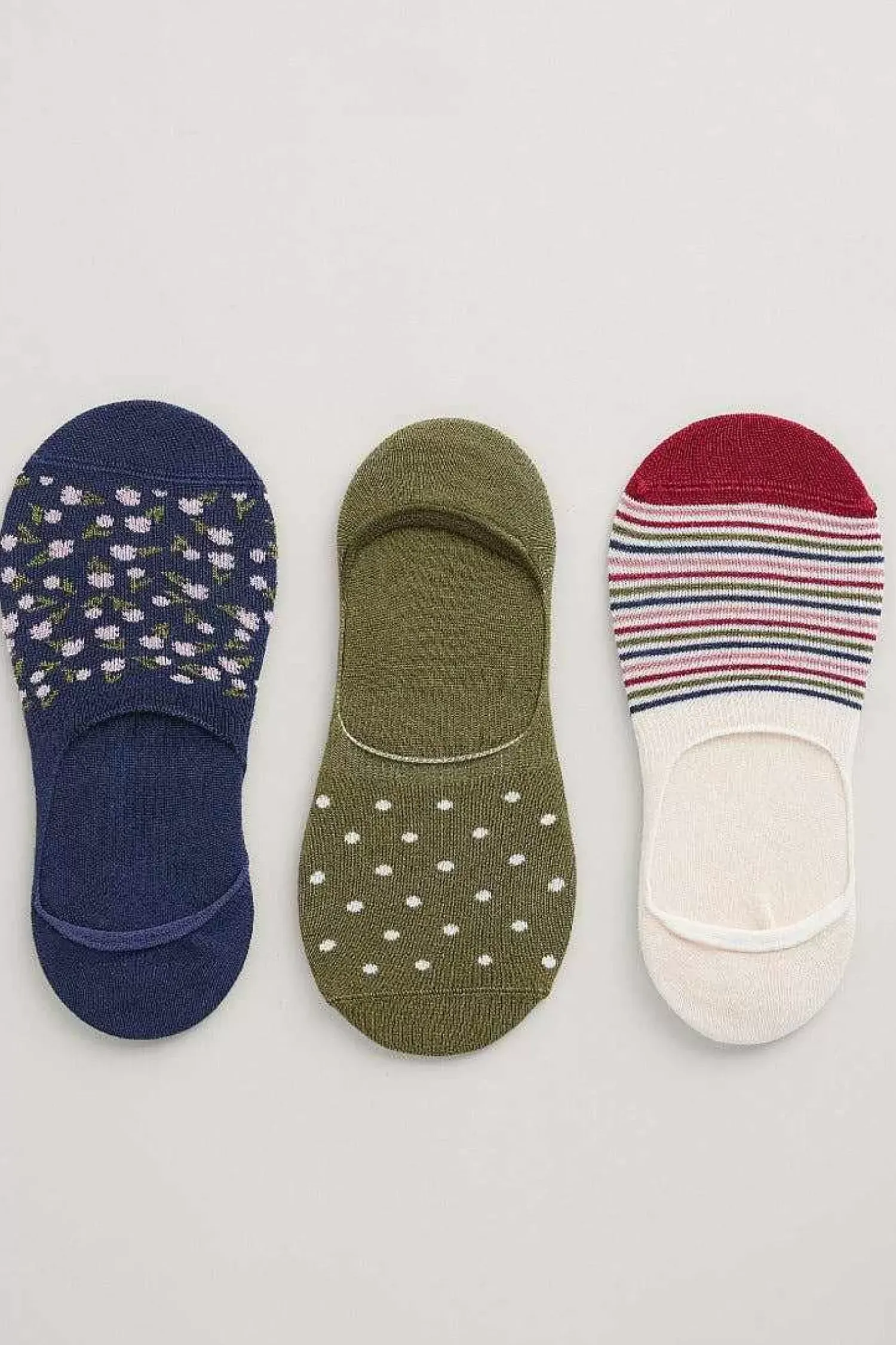 Socks & Tights<Seasalt Cornwall Women's Everyday Liner Socks Pack Of 3 Cloud Pattern Mix