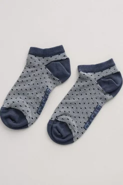 Socks & Tights<Seasalt Cornwall Women's Everyday Trainer Socks Spot Stripe Dusk