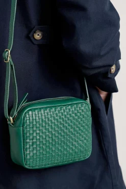 Bags<Seasalt Cornwall Woven Sea Fan Leather Cross-Body Bag Copse